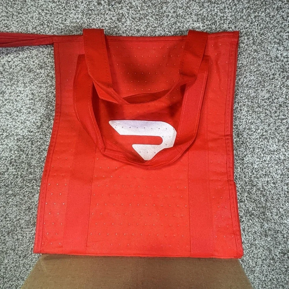 DoorDash Red Insulated Lunch Bag Thermal Tote Zipper Cooler Reusable Grocery